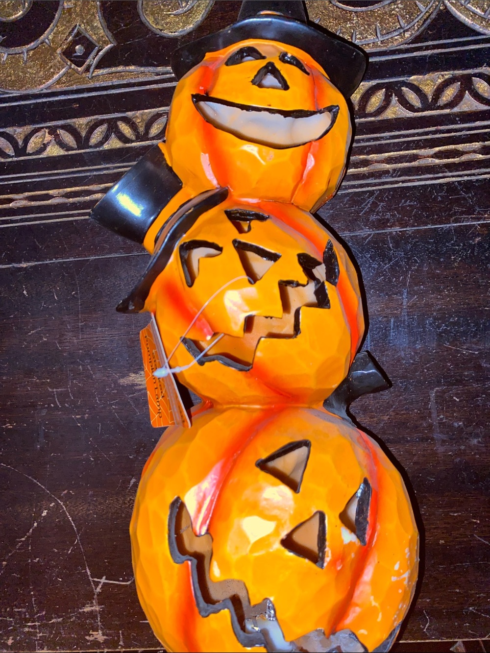 Halloween Pumpkin Stack Decor - Orange Jack-O'-Lanterns